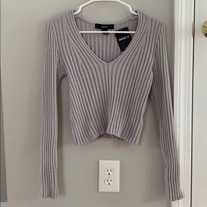 Forever 21 Light Grey Sweater Top